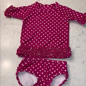 Ruffle butts rash guard and bottoms